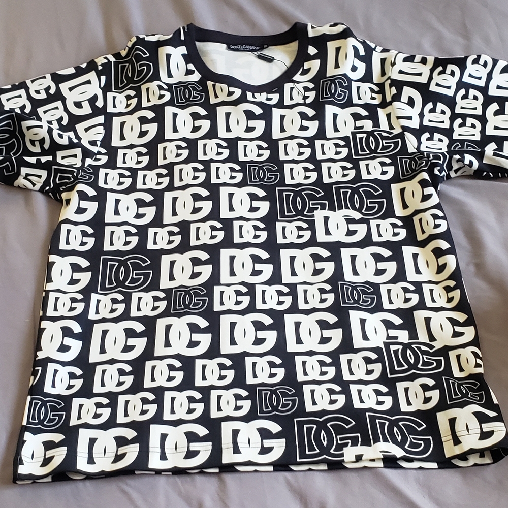 Dolce & Gabbana Mens Monochrome Logo Tee